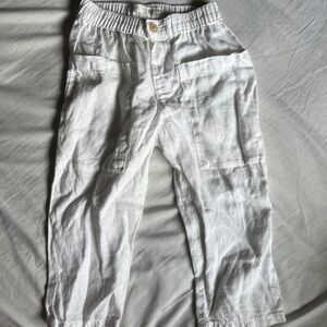 ZARA WHITE LINEN PANTS